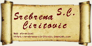 Srebrena Ćiritović vizit kartica